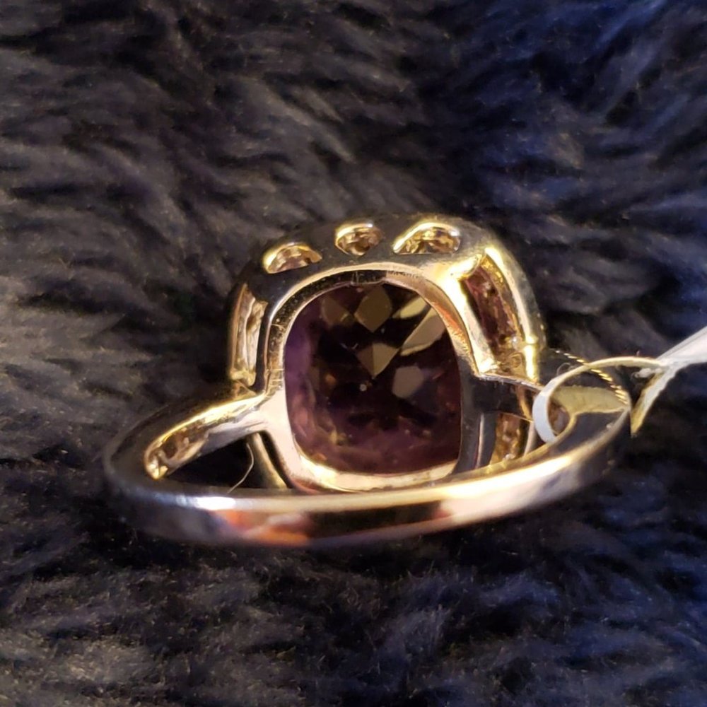 Amethyst (3/4 ct. t.w.) & Diamond Accent Ring- Size 6- With FREE SHIPPING! - Picture 5 of 16